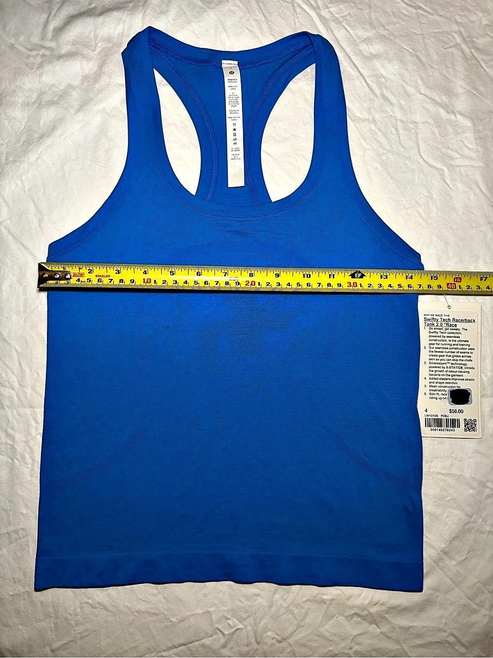 lululemon Swifty Tech Racerback Tank 2.0 *Race Blue Size 4 NWT